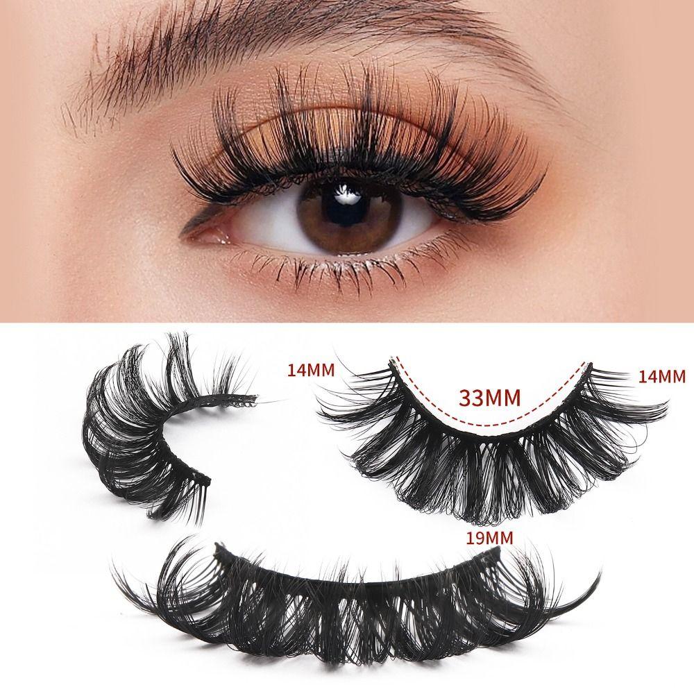 5Pairs Dense Fluffy False Eyelashes Lashes Extension D Curled Eyelashes  Grafting Lashes