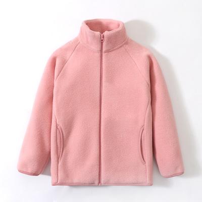 Άνοιξη Φθινόπωρο Χειμώνας Ζεστό Μπουφάν Fleece Εξωτερικά Ενδύματα Ροζ Μπλε Παιδικά Μασίφ Αγόρι Κορίτσια Μαλακά Παλτό με Χοντρό φερμουάρ από Polar Fleece