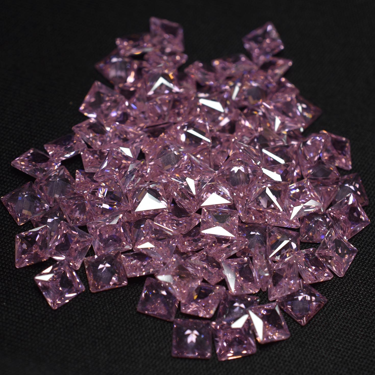 

51 Pcs Natural Pink Sapphire CERTIFIED Square Cut Loose Gemstone 5x5 MM Lot 5 mm рожевий