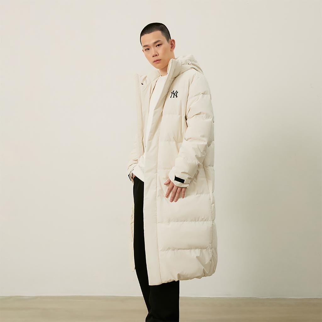 New MLB New York Yankees Basic Collection 24FW Down Jacket Unisex Dark Cream 3ADJB1646-50CRD