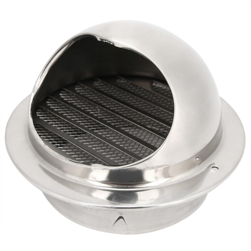 304 Stainless Steel Exhaust Air Vent Cover 5.9in Dryer Vent Hood Durable Wall Vent Grille Bathroom