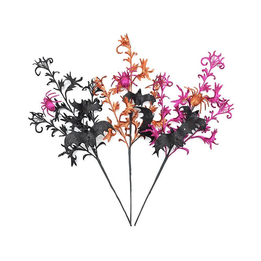 Realistic Artificial Bats Branch 48cm Bats Stems Decor Happy Halloween Decor