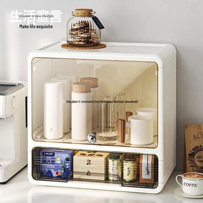 Multi-layer Dustproof Cup Holder & Tea Set Storage Shelf