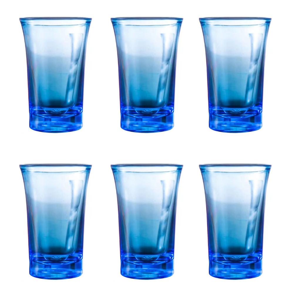 

6 шт./набор 35 мл пластиковый стаканчик для рюмок стакан для спиртных напитков стаканчик для вечеринок бар клуб питьевые принадлежности свадебные бокалы для вина 6Pcs синий