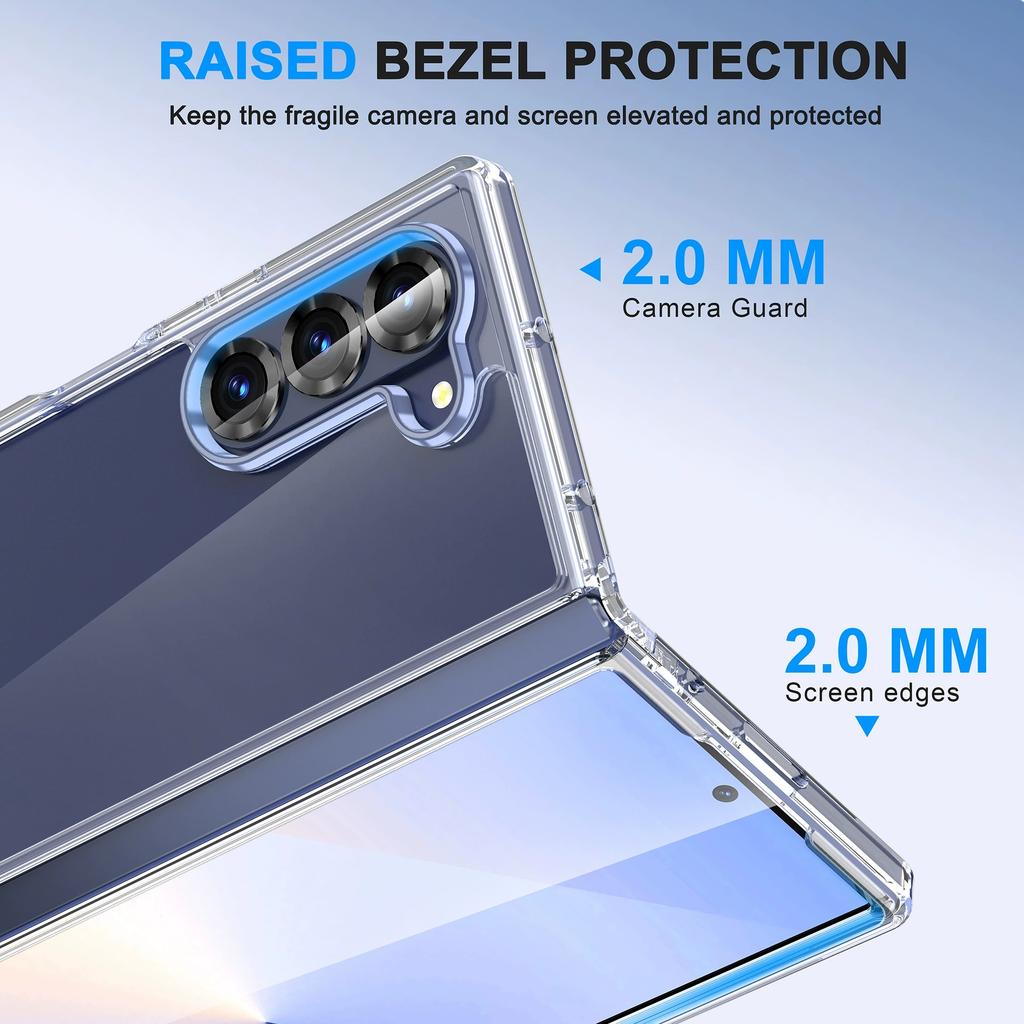 Crystal Clear Hard Case for Samsung Galaxy Z Fold7 Fold6 5G Fold 7 6 Fold5 Fold4 Fold3 Fold2 Fold 3 4 5 2 Protective Cases
