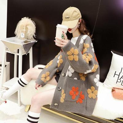 2023 Autumn/Winter Sweet Knitted Cardigan Women's Japanese Lazy Style Sweater Coat