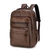 TS JYL laptop bag,Vintage Soft Leather Backpack Fashion Business Travel Laptop School Bag