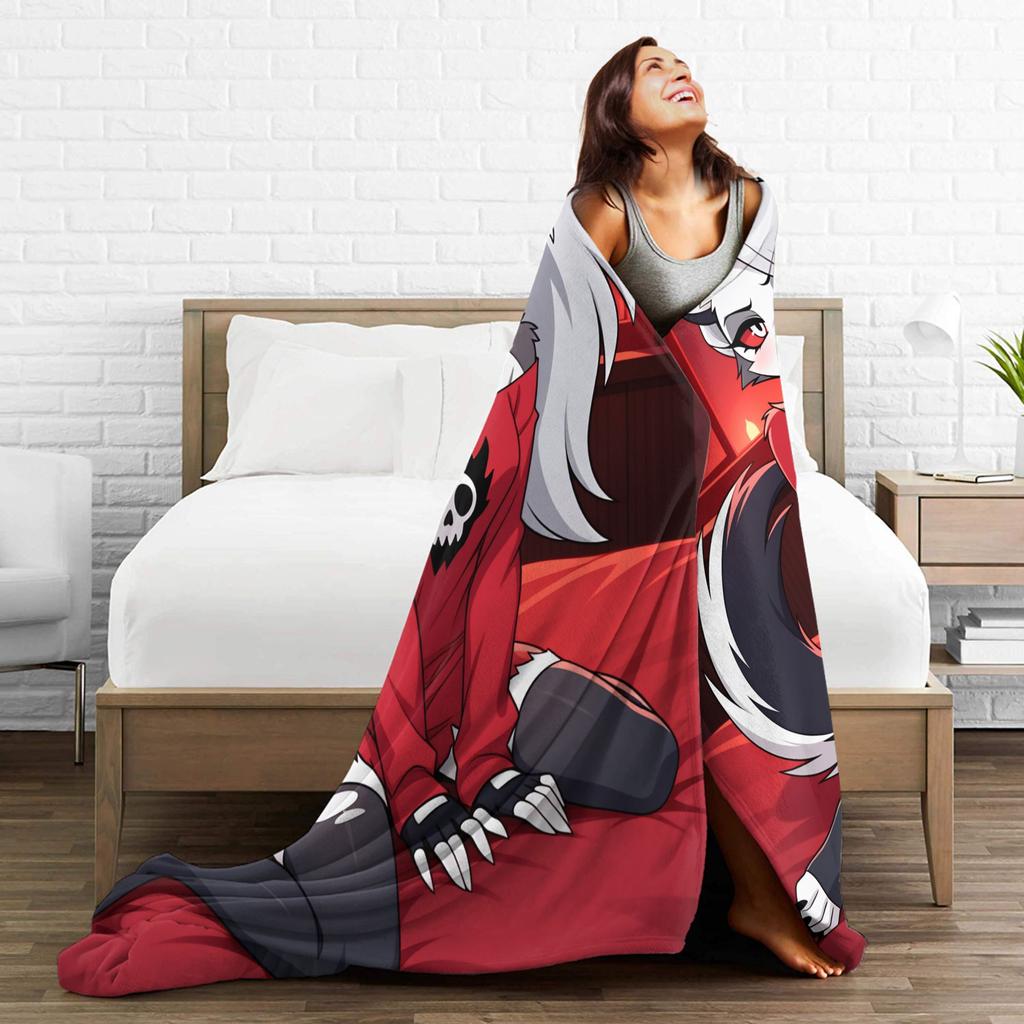 Warme Decken Junge Mädchen Dekorative Loona Bettwäsche Überwürfe Helluva Boss Flanell Tagesdecke Für Heimdekoration Lustige Sofa Bett Abdeckung
