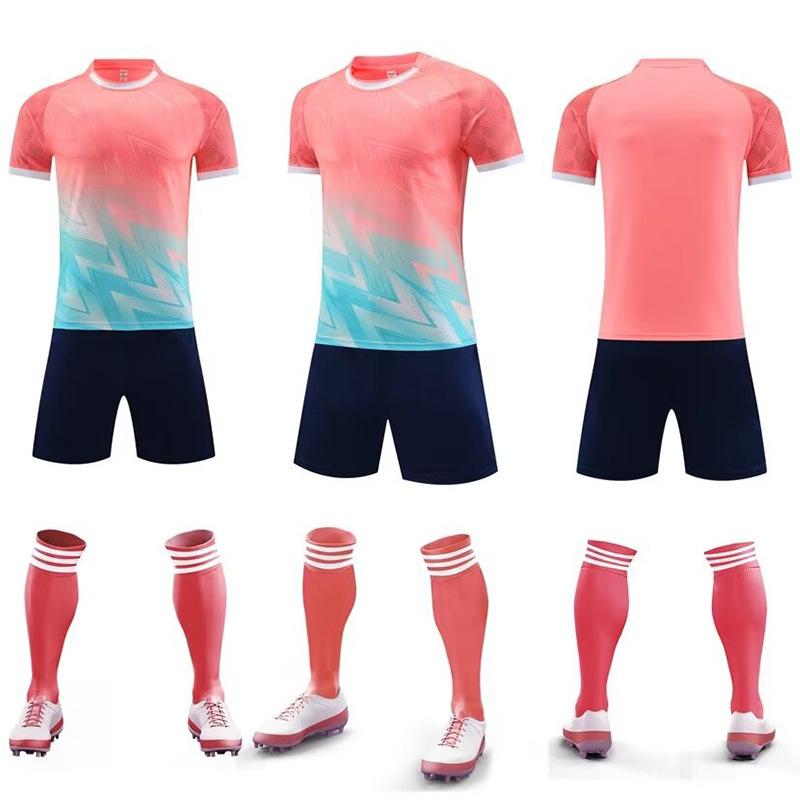 Football Suit Men'S Game Training Suit Team Suit Short Sleeve Breathable Adult Children'S Sports Football Suit