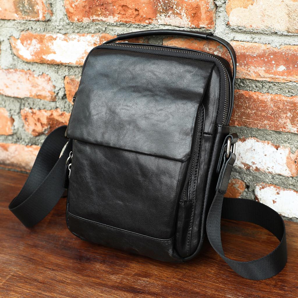 Genuine Leather Single-shoulder Bag, High-end Crossbody Bag, Trendy High-end Mobile Phone Bag