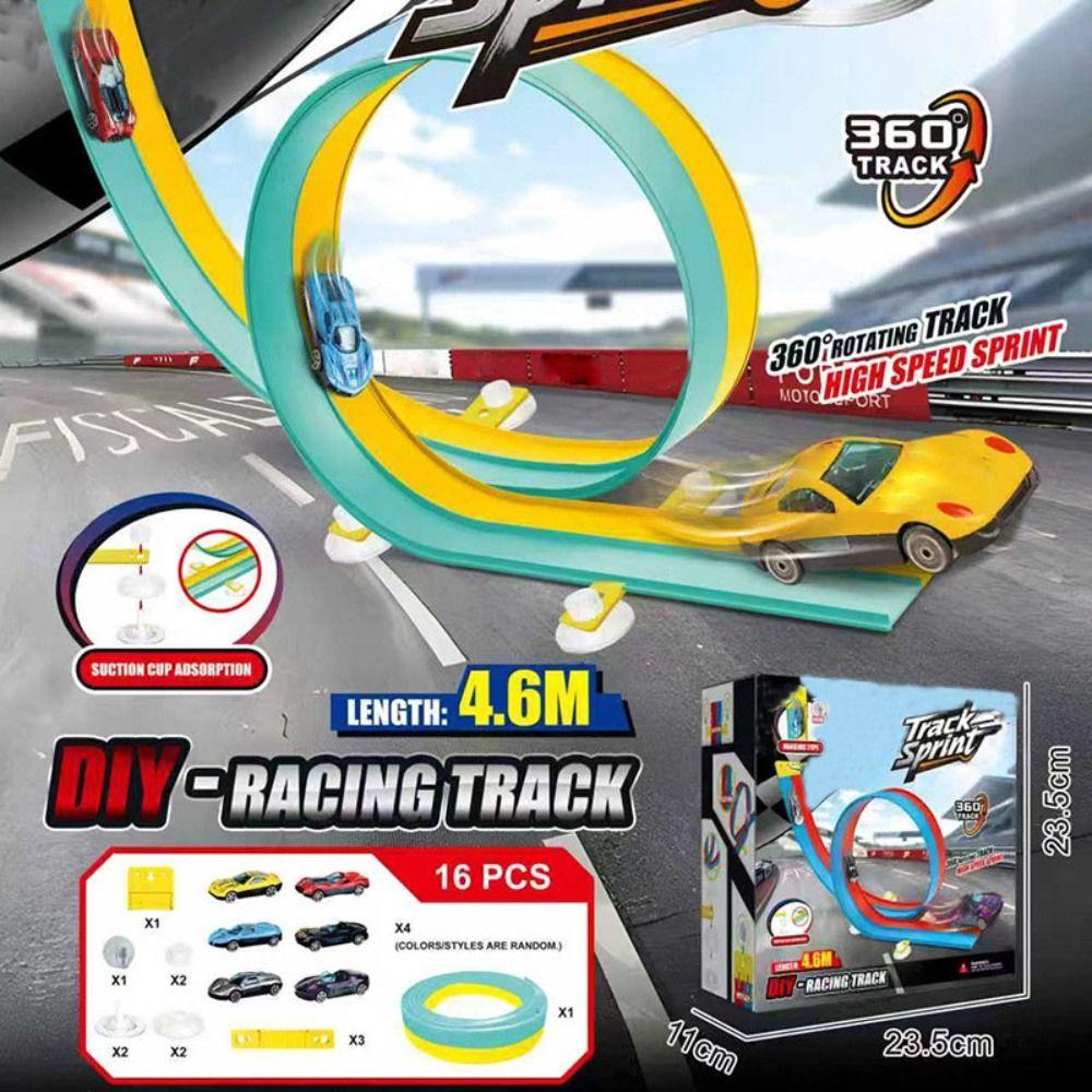 Assembly Flexible Race Track Toy Bendable Gravities Powered Racing Track Car Toy