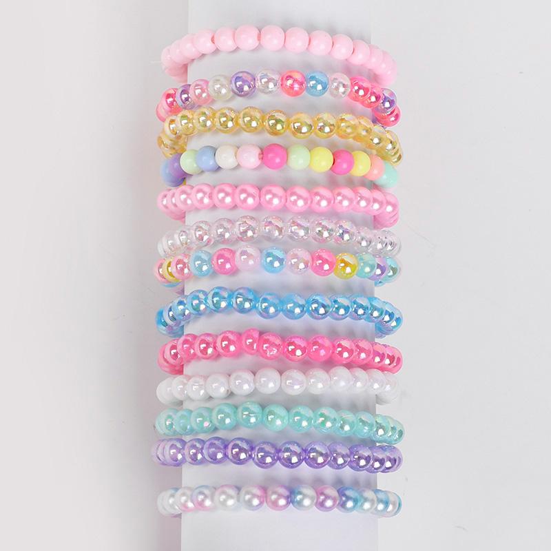 10/20/30Pcs Multicolor Beads Bracelet Kids Mermaid Birthday Party Favors Guests Gift Goodie Pinata Fillers Baby Shower Supplies