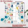 2pcs, 2D FLAT PRINTING Curtains (Without Rod) Ocean Friends Christmas Holiday Curtains with Digital Printing Versatile Durable