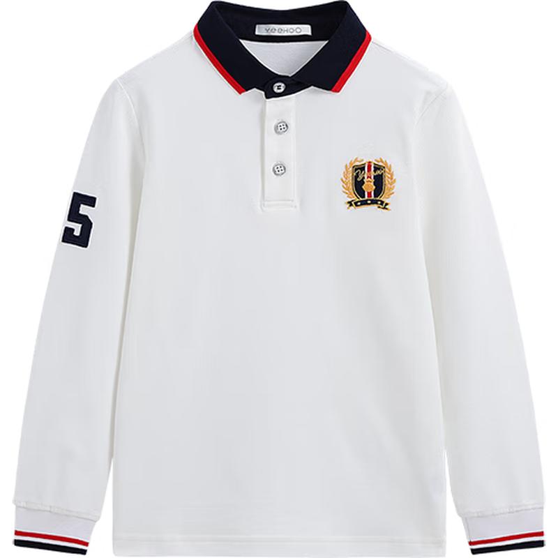 YEEHOO Boys  Long Sleeve Polo T-Shirt 120