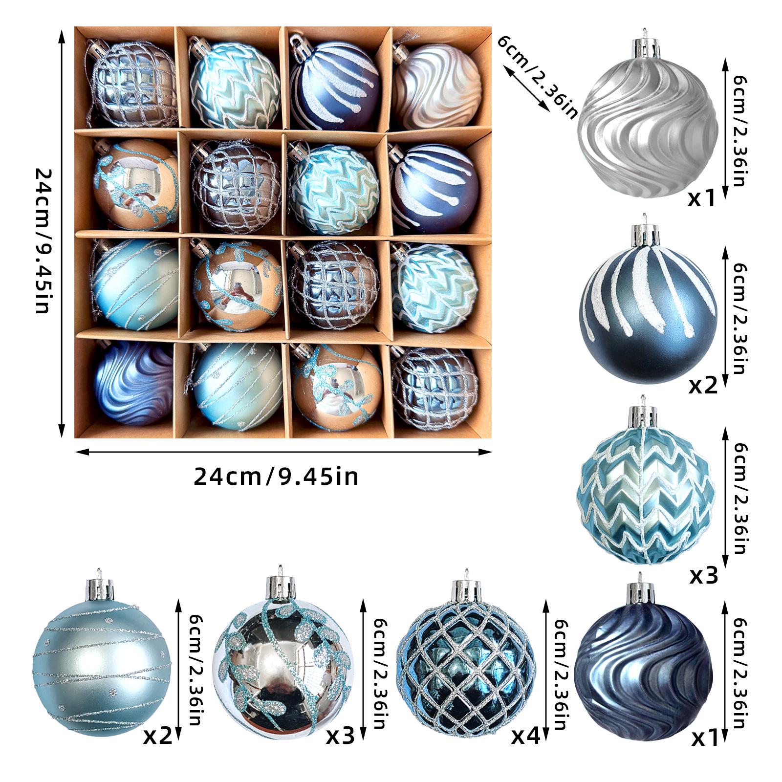Electroplated Reindeer Plastic Hand-Painted Christmas Ball Set - Tree Ornaments Kraft Paper Box Christmas Ball Set