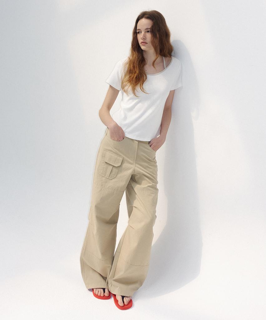 Peulibeo07 Halter Strap Ringer T-Shirt [Frsp07Ts21]_Ivory