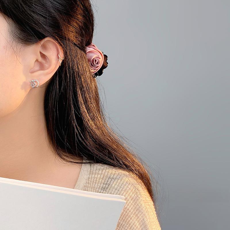 Dreamy Star Moon Earrings for Women Sweet Girly Spring and Summer New Earrings