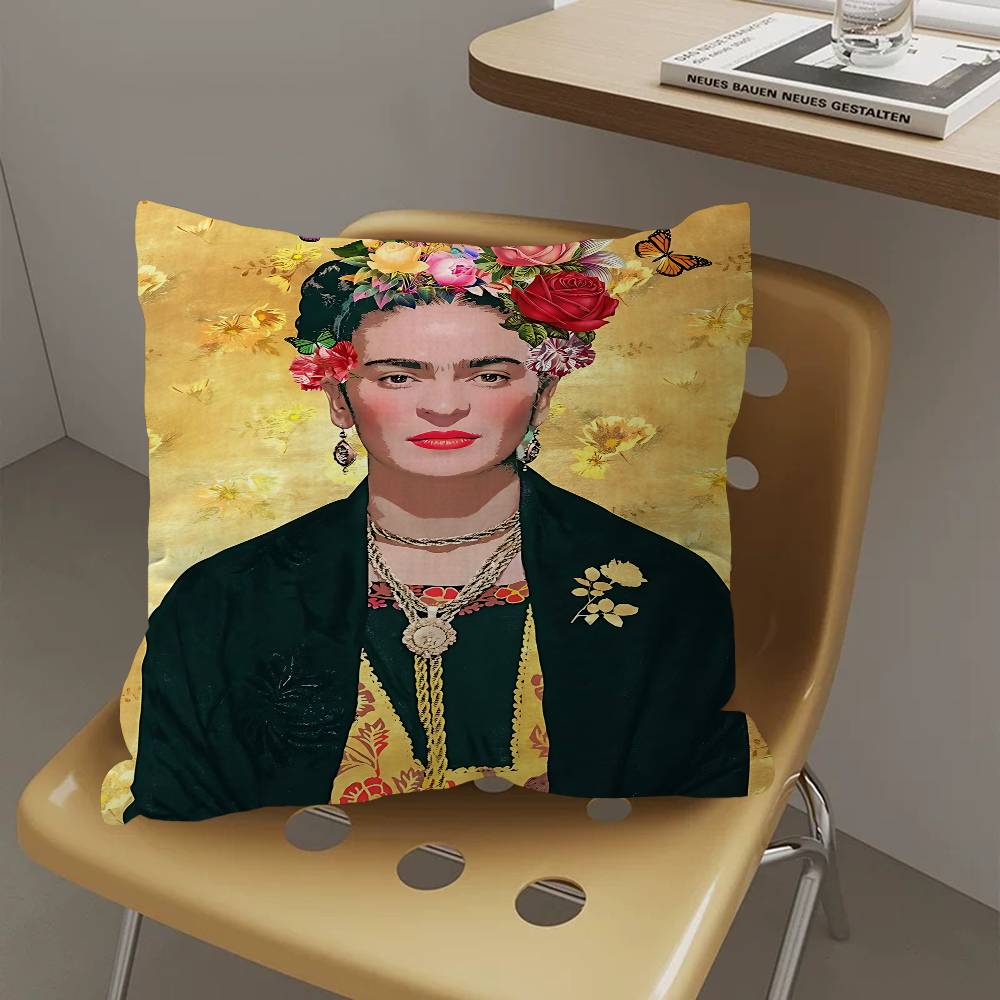 

Artist F-Frida K-Kahlos Painting Personalized Pillow Cover Kids Bedroom Wild Party Decor Pillowcase Kid Birthday Shower Gift 30cmx30cm