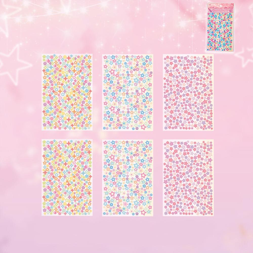 

6Pcs/Set Self Adhesive Cup Stickers Star Cartoon Stickers Nail Sticker for Nail Art Decoration