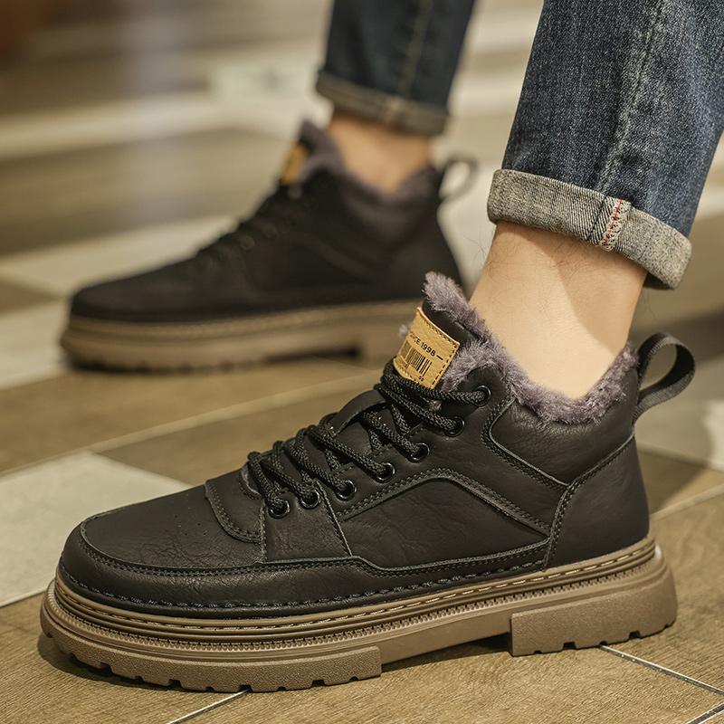 Winter Plush High Quality Indestructible Man Shoe Sneakers Breathable Running Shoes Anti-slip Outdoor Men's Sneaker Male Shoes