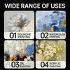 4pcs Nylon Squirrel Hair Brushes Angular Professional Artist Brushes Mixed Bristle Paint Brushes Comfortable For Oil Painting