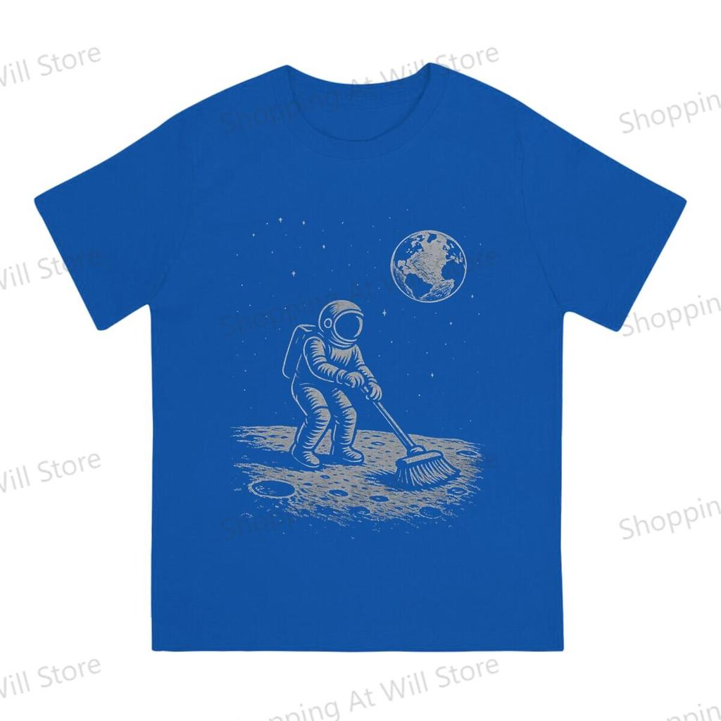 Tops  Cotton Fun Fashion Moon Cleaner  Sweeping the Moon Clean Unisexs and Womens Tshirts   Tshirt Top