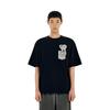 We11done Fw26 Front Pocket Graffiti Bear Short Sleeve T-Shirt Unisex T-Shirt WD-TT2-26-791-U-BK