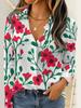 Women's Shirt Blouse 3D Print Elegant Long Sleeve Shirt Lapel Collar Tops Work Office Ladies Tops Summer Spring Fall Winter