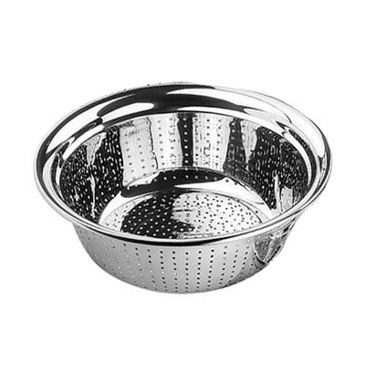 Stainless Steel Holes Strainer Washing Rice Sieve Drain Fruits Vegetable Basket