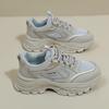 CRLAYDK 2024 New Women's Chunky Sneakers Lace Up Platform Mesh Walking Shoes Fashion Casual Wedge Sport Dad Running Tennis