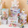 Multi-Function Multilayer Mini Storage Box Plastic Magic Buckle Jewelry Storage Case Transparent Small Stationery Holder Kitchen