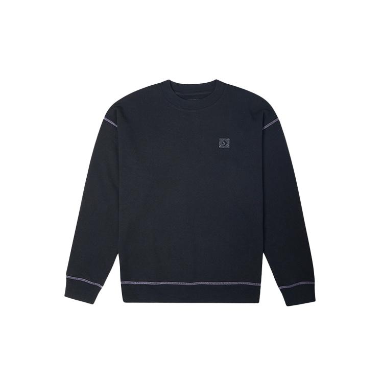 Converse Renew Graphic Crewneck Sweatshirt Asia Sizing 'Black' Men's 10021574-A01
