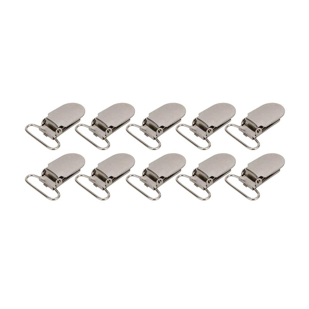 20PCS Metal Pacifier Suspender Clips Suspender Snap for Clothes Decoration Project Craft20pcs