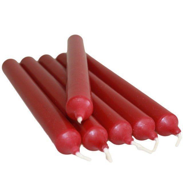 2x Dinner Candles Bordeaux, Set of 5