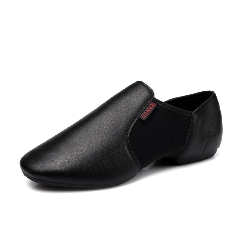 Genuine Leather Jazz Dance Shoes Tan Black Antiskid Sole Jazz Shoes High Quality Adults Dance Sneakers For Girls Women