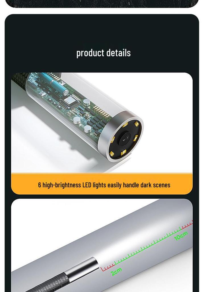 360° Steering Endoscope for Duct and Engine Inspection with HD Screen