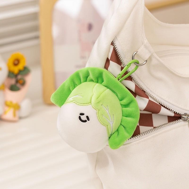 Vegetable Funny Plush Keychain Soft Stuffed Toy With Pp Cotton For Charm Bag