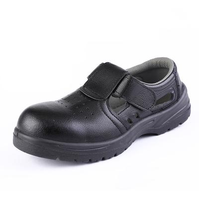Herrenmode Stahlkappenschuhe Arbeitsschuhe Weichleder Weiß Sicherheits-Sandalen Sommer Arbeiter Sicherheitsstiefel Atmungsaktives Schuhwerk Männlich