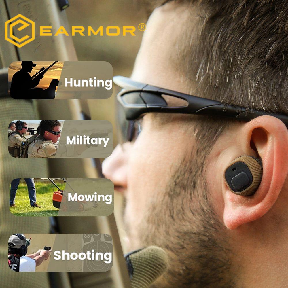 EARMOR Electronic Earplugs M11 Tactical Earplugs Active Shooter Earmuffs Electronic Hearing Protectors Tactical Accessories