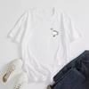 GOOSE Cotton T-Shirt Short Sleeve Round Neck Women 2d Print Tops