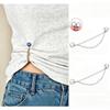 2 stk. Strass Magnetiske Taljebælteclips Med Justerbar Kæde Til At Stramme Oversized Toppe