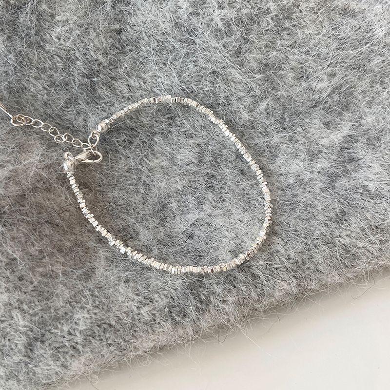 

Accessible Luxury Twin Fancy Niche Style Hand Jewelry Pearl Shattered Silver Bracelet