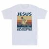 Jezus Najlepszy Podnoszący Martwy Wiek Funny Siłownia & Trening Vintage Męska Koszulka Bawełniana Koszulka Unisex