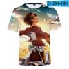 Pánské 3D barevně potištěné tričko s krátkým rukávem se streetovou módou Around The Giant In Summer Anime Attack T-Shirts