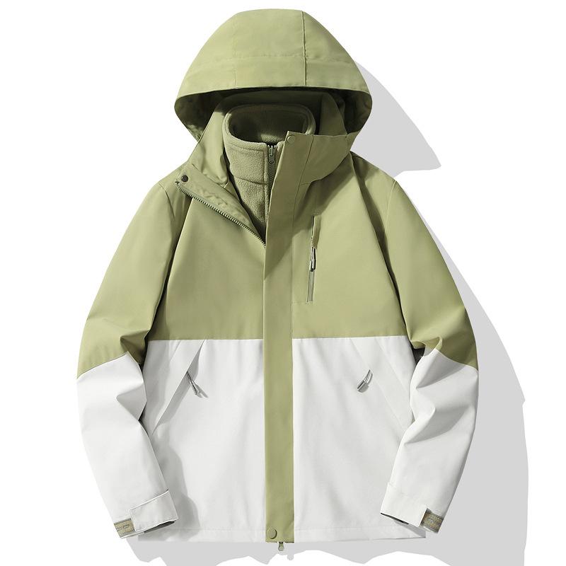 2024 Autumn Mountain System Outdoor Windbreaker: Couple's 3-in-1 Waterproof Jacket for Travel & Hiking