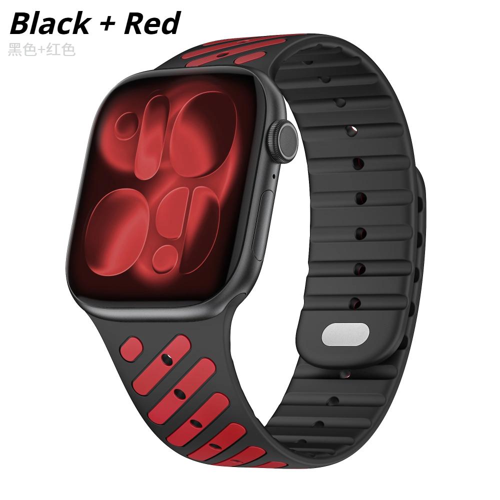 Silicone Soft Watchband For Apple Watch Ultra 3 2 49mm Series 11 10 46mm 45mm 44mm 42mm Sports Loop Strap for iwatch 9 8 7 6 5 4 SE3