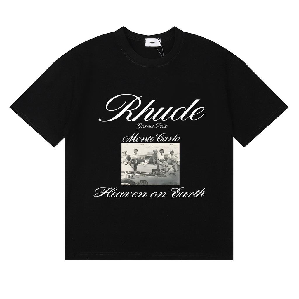 100% Cotton T-shirt Men Women Vintage Monte Carlo Graphic Print Boxy Oversized Cotton Tee