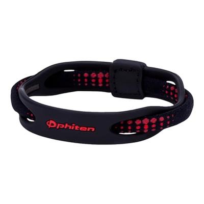 Phiten X50 Silicone Hybrid Black Bracelet, 17cm