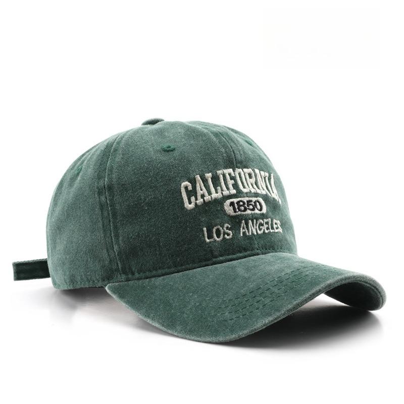 Gorra de béisbol retro vintage de algodón para hombre y mujer, con letras bordadas en mezclilla, de algodón, suave, informal, unisex.