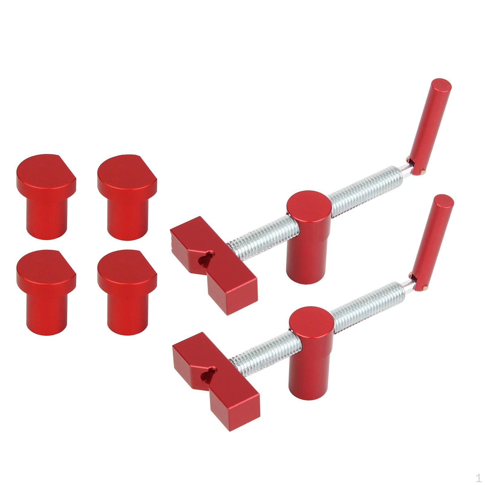 

3/4-дюймовый зажим для собачьего отверстия, практичный настольный инструмент, зажим для деревообработки 2pcs Red with 4 dog